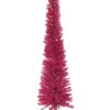 7.5' Medium Raspberry Tinsel Artificial Christmas Tree - Unlit