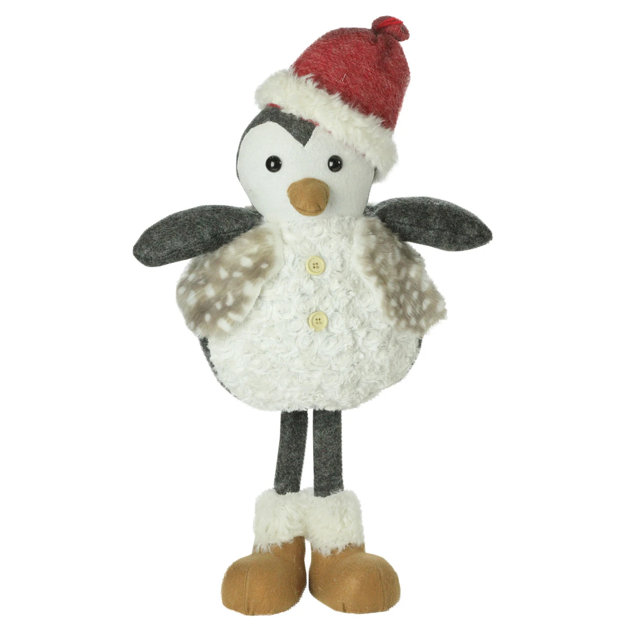 Northlight 24" Gray And White Sitting Penguin With Beanie Santa Hat Christmas Figurine 1 Northlight 24" Gray And White Sitting Penguin With Beanie Santa Hat Christmas Figurine