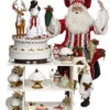39" White And Red Mark Roberts Sweet Shop Santa Christmas Display Figurine
