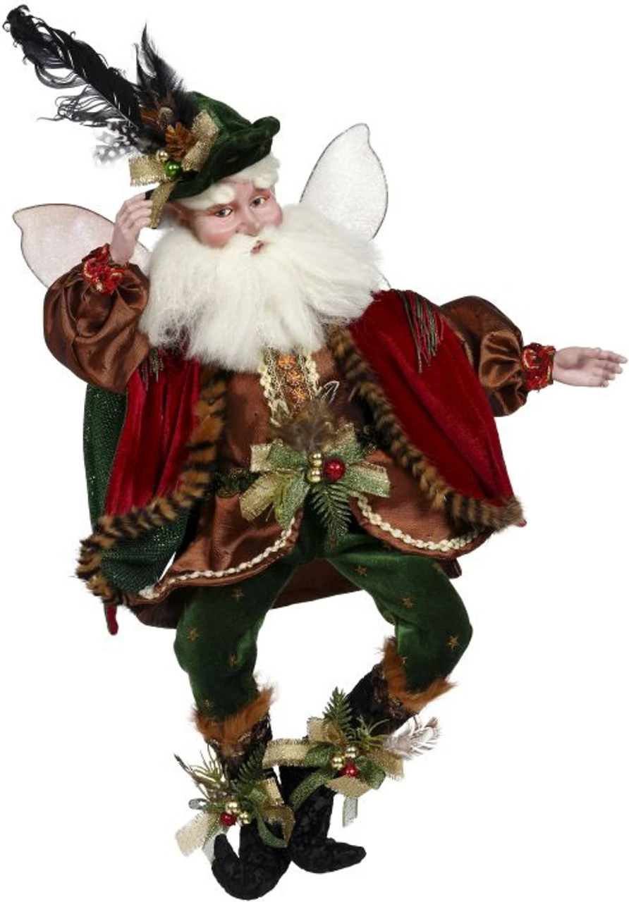 Mark Roberts Burgundy And Green Robin Hood Christmas Fairy - Large 18" 1 Mark Roberts Burgundy And Green Robin Hood Christmas Fairy - Large 18"