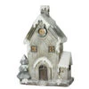 Northlight 19" Gray And Brown LED Lighted Rustic House Christmas Decoration