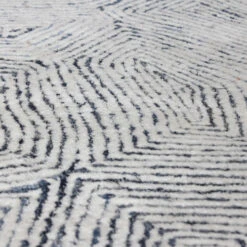 9' X 12' Maze Blue Hand-Tufted Ivory Wool Rug -Christmas Decoration Store 73067 2 2 76385.1665581821