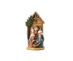 Roman 8" Brown And Blue Children's Nativity Scene Christmas Tabletop Decoration