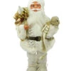 19" White And Gold Nordic Santa Claus Christmas Tabletop Figurine