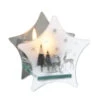 8.5" Clear Frosted Glass Snowflake Reindeer Mirrored Star Christmas Tea Light Candle Holder