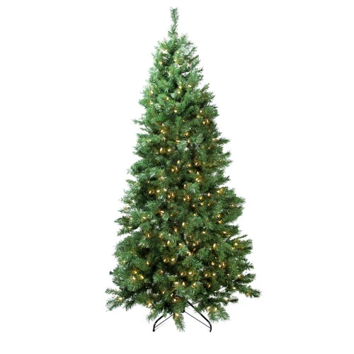 Northlight 7' Pre-Lit Slim Glacier Pine Artificial Christmas Tree - Multicolor LED Lights 1 Northlight 7' Pre-Lit Slim Glacier Pine Artificial Christmas Tree - Multicolor LED Lights