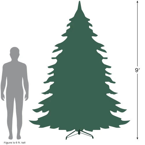 Northlight 9' Pre-Lit Full Frosted Butte Fir Artificial Christmas Tree - Clear Lights 4 Northlight 9' Pre-Lit Full Frosted Butte Fir Artificial Christmas Tree - Clear Lights - Image 4