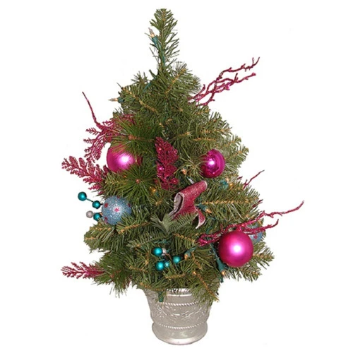 2' Pre-Lit Green Potted Pine Slim Artificial Christmas Tree - Clear Lights 1 2' Pre-Lit Green Potted Pine Slim Artificial Christmas Tree - Clear Lights
