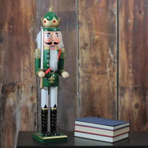 Northlight 24" Green And Gold Christmas Nutcracker King With Sword 2 Northlight 24" Green And Gold Christmas Nutcracker King With Sword - Image 2