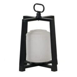 16.25" Black And White Contemporary Lantern With Frame 5 16.25" Black And White Contemporary Lantern With Frame -Christmas Decoration Store dabhg 44388 3 85199.1588368283
