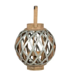 12.75" Silver And Natural Brown Classic Small Shanghai Round Lantern 6 12.75" Silver And Natural Brown Classic Small Shanghai Round Lantern -Christmas Decoration Store dabhg av37736 3 82264.1588359546