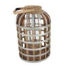 22.25" Silver And Natural Brown Classic Large Shanghai Lantern
