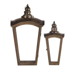 Set Of 2 Brown And Bronze Antique Style Coach House Lanterns 29.75" 7 Set Of 2 Brown And Bronze Antique Style Coach House Lanterns 29.75" -Christmas Decoration Store dabhg av43673 3 65177.1664898015