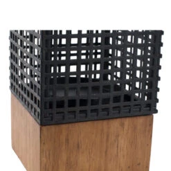 9.75" Night Black And Brown Rectangular Candle Holder 7 9.75" Night Black And Brown Rectangular Candle Holder -Christmas Decoration Store dabhg av44652 4 29158.1588349144