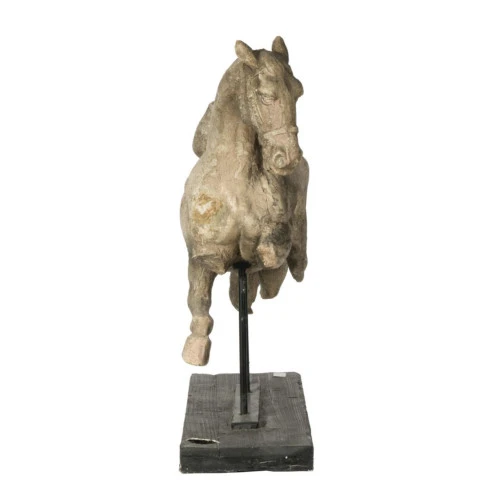 35" White And Black Classic Style Altus Equine Figure On Stand 4 35" White And Black Classic Style Altus Equine Figure On Stand - Image 4