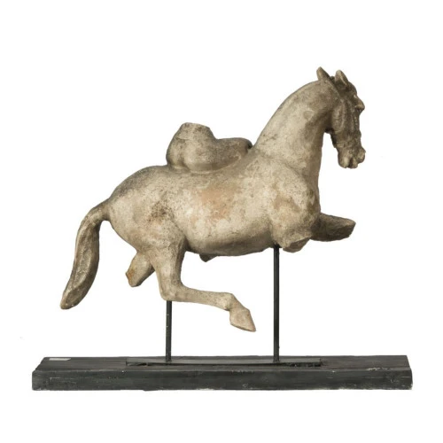 35" White And Black Classic Style Altus Equine Figure On Stand 5 35" White And Black Classic Style Altus Equine Figure On Stand - Image 5