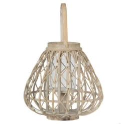 17.5" Brown And Clear Contemporary Woven Traditional Style Tapered Lantern -Christmas Decoration Store dabhg d42178 3 03944.1588359666