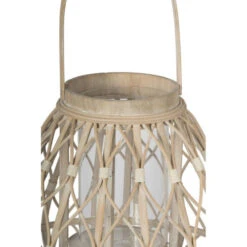 17.5" Brown And Clear Contemporary Woven Traditional Style Tapered Lantern -Christmas Decoration Store dabhg d42178 4 87509.1588359666