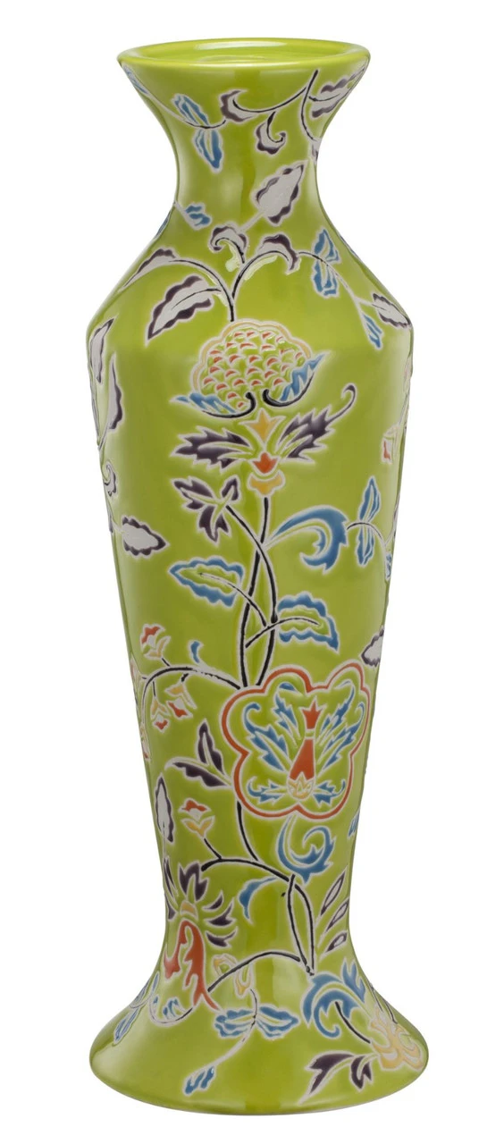 15.75" Green And Purple Classic Style Elegant Candle Holder 1 15.75" Green And Purple Classic Style Elegant Candle Holder