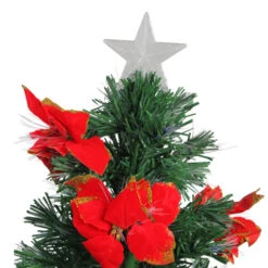3' Pre-Lit Medium Fiber Optic Red Poinsettias Artificial Christmas Tree - Multicolor Lights 7 3' Pre-Lit Medium Fiber Optic Red Poinsettias Artificial Christmas Tree - Multicolor Lights -Christmas Decoration Store dak gd 47090 2 22053.1588414608