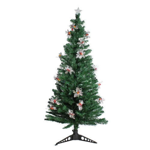 6' Pre-Lit Fiber Optic Slim Profile Artificial Christmas Tree - Multicolor Lights 1 6' Pre-Lit Fiber Optic Slim Profile Artificial Christmas Tree - Multicolor Lights