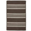 Colonial Mills 3' X 5' Brown Striped Handmade Braided Rectangular Area Throw Rug