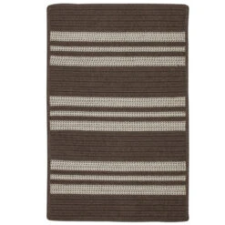 Colonial Mills 3' X 5' Brown Striped Handmade Braided Rectangular Area Throw Rug