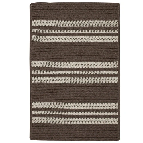 Colonial Mills 3' X 5' Brown Striped Handmade Braided Rectangular Area Throw Rug 1 Colonial Mills 3' X 5' Brown Striped Handmade Braided Rectangular Area Throw Rug