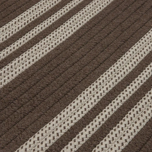 Colonial Mills 3' X 5' Brown Striped Handmade Braided Rectangular Area Throw Rug 2 Colonial Mills 3' X 5' Brown Striped Handmade Braided Rectangular Area Throw Rug - Image 2