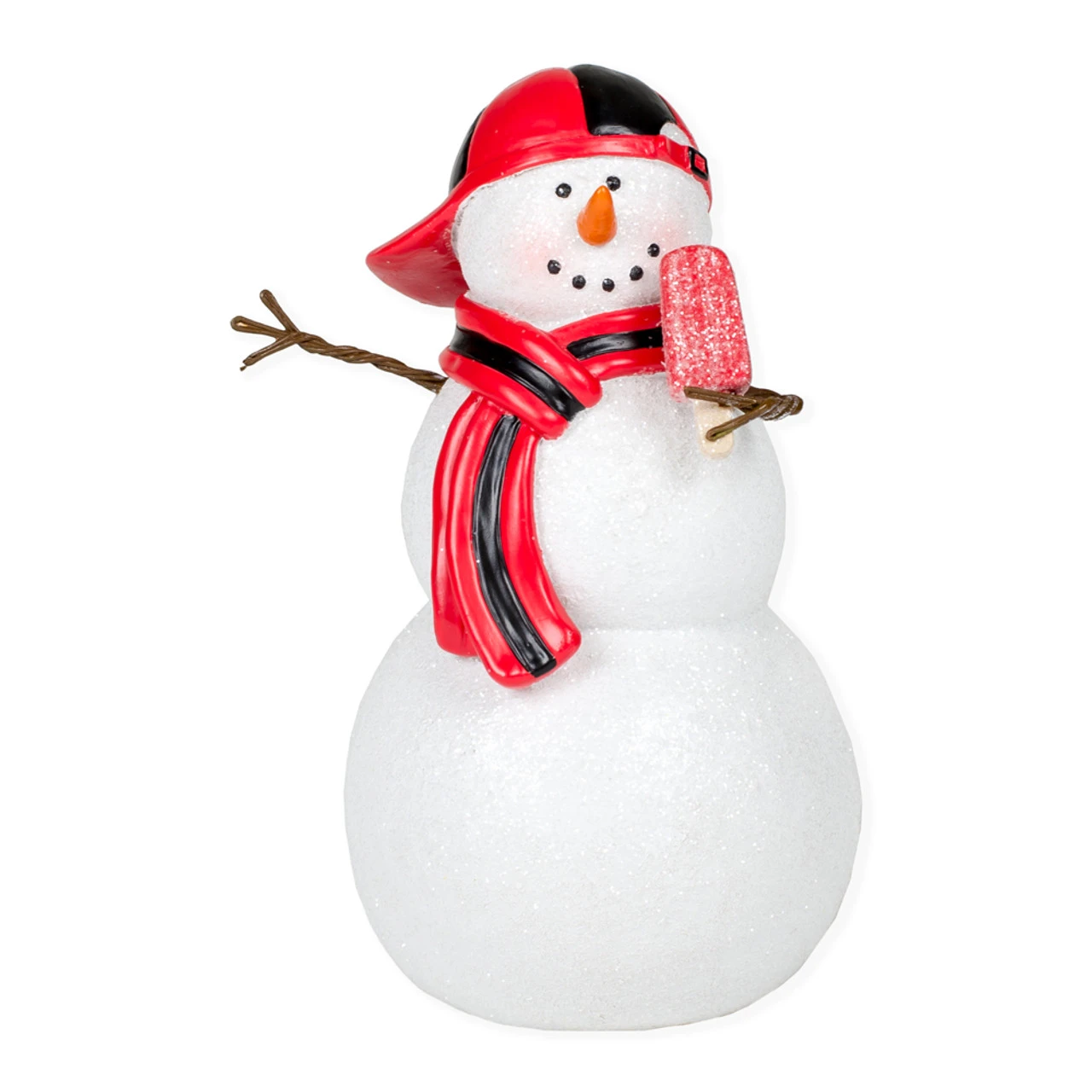 5.25" White And Red Snowman Boy With Cap Tabletop Christmas Figurine 1 5.25" White And Red Snowman Boy With Cap Tabletop Christmas Figurine