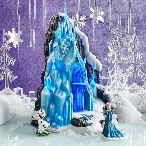 Department 56 12" Pre-Lit Blue And White Disney Frozen Elsa Ice Palace Christmas Tabletop Decor 3 Department 56 12" Pre-Lit Blue And White Disney Frozen Elsa Ice Palace Christmas Tabletop Decor - Image 3