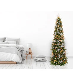 5.5' Pre-Lit Pre-Decorated Gold And Silver Artificial Christmas Tree – Clear LED Lights -Christmas Decoration Store dezy2018 et met 55 4 updated 37640.1588371442