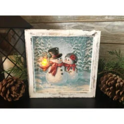 8" White And Aqua Blue LED Lighted Snowman Printed Square Christmas Shadow Box Decoration - 33817110 8 8" White And Aqua Blue LED Lighted Snowman Printed Square Christmas Shadow Box Decoration - 33817110 -Christmas Decoration Store dglow a1003 3 46025.1587645048