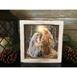 8" White And Beige LED Lighted Holy Family Christmas Square Shadow Box Decoration - 33816905 8 8" White And Beige LED Lighted Holy Family Christmas Square Shadow Box Decoration - 33816905 -Christmas Decoration Store dglow a1004 3 07197.1587644276