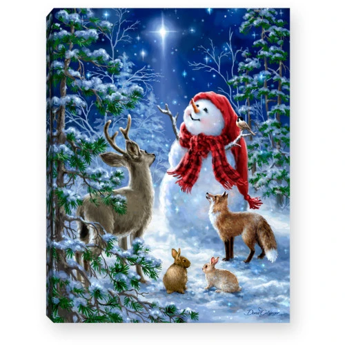 8" White And Green Christmas Snowman Lighted Tabletop Decor 1 8" White And Green Christmas Snowman Lighted Tabletop Decor