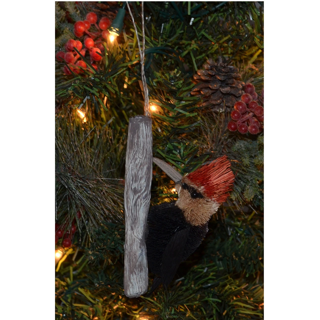 5” Black And Red Whimsical Bristle Brush Handcrafted Woodpecker Hanging Ornament - 33479724 1 5” Black And Red Whimsical Bristle Brush Handcrafted Woodpecker Hanging Ornament - 33479724