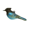 4.5 Blue And Black Stellar Jay Hanging Glass Ornament - 33479889