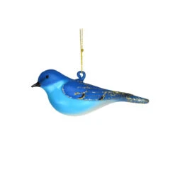 4.5 Mountain Bluebird Hanging Glass Ornament - 33479892