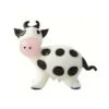 3" White And Black Cow Art Glass Animal Figurine - 33480173