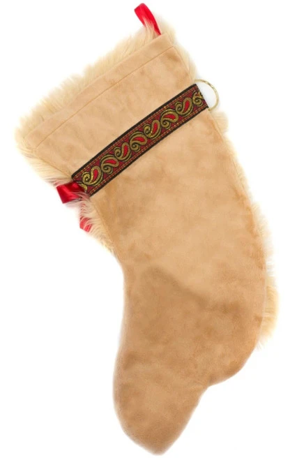 21.5" Beige Golden Retriever Dog Christmas Stocking 3 21.5" Beige Golden Retriever Dog Christmas Stocking - Image 3