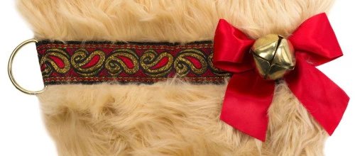 21.5" Beige Golden Retriever Dog Christmas Stocking 4 21.5" Beige Golden Retriever Dog Christmas Stocking - Image 4