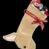 14.5" Red And Beige Chihuahua Dog Christmas Stocking