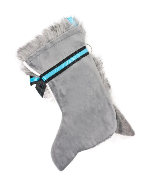 21.5" Silver And White Husky Dog Christmas Stocking 2 21.5" Silver And White Husky Dog Christmas Stocking - Image 2