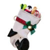 15" Beige And Black Pug Dog Christmas Stocking