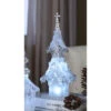 Set Of 2 Clear Narrow Church Christmas LED Lighted Tabletop Decor 10.75"