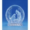 Set Of 2 Clear Contemporary Nativity Half Dome LED Lighted Tabletop Decor 7.75"