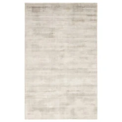 Christmas Central 9' X 12' Silver Solid Hand Woven Rectangular Area Throw Rug