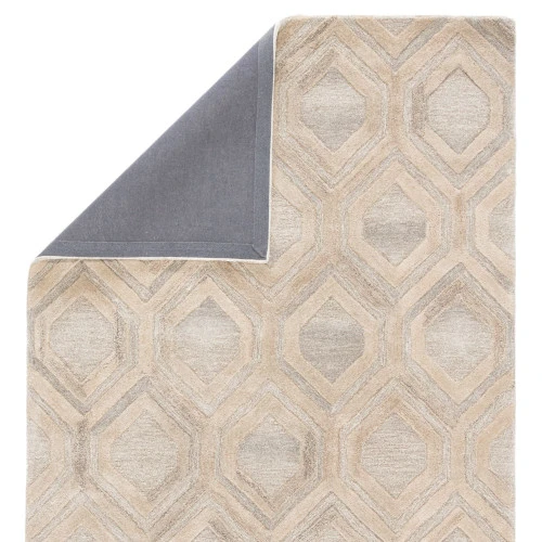 Christmas Central 9' X 13' Gray And Beige Contemporary Hand Tufted Rectangular Area Throw Rug 3 Christmas Central 9' X 13' Gray And Beige Contemporary Hand Tufted Rectangular Area Throw Rug - Image 3