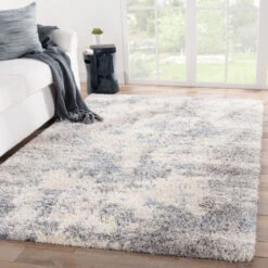 Christmas Central 5.25' X 7.5' Gray And Blue Distressed Rectangular Area Throw Rug 9 Christmas Central 5.25' X 7.5' Gray And Blue Distressed Rectangular Area Throw Rug -Christmas Decoration Store djri rug143207 5 06730.1587644193