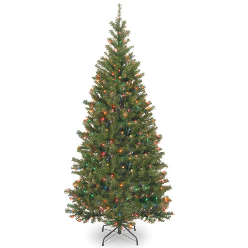 Christmas Central 7.5' Pre-Lit Aspen Spruce Artificial Christmas Tree - Multi-Color Lights 1 Christmas Central 7.5' Pre-Lit Aspen Spruce Artificial Christmas Tree - Multi-Color Lights